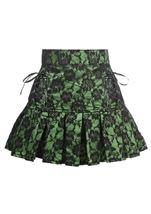 Adult Plus Size Green Satin Lace Overlay Women Skirt