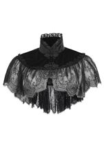 Adult Black Velvet  Lace Women Capelet