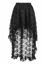 Hi Low Black Lace Women Skirt