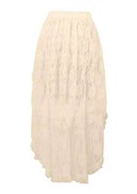 Adult Hi Low Ivory Lace Women Skirt