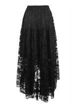 Adult Plus Size Black Lace Women Skirt