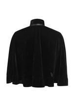 Adult Black Velvet Ruffle Women Cape