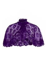 Adult Women Purple Lace Cape
