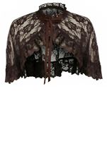 Women Brown Lace Cape