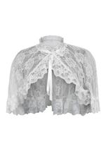 Women White Lace Cape