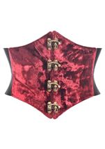 Dark Red Crushed Velvet Corset