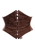 Dark Brown Lace Corset Belt Cincher