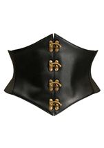 Black Leather Corset Belt