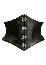 Black Faux Leather Corset Belt Cincher