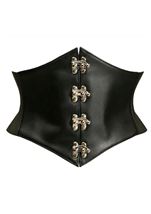 Plus Size Black Faux Leather Corset Belt Cincher