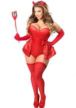 Adult Plus Size Devilicious Corset Women  Costume