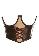 Plus Size Leather Steel Boned Waist Cincher Corset