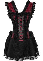 Steel Boned Victorian Corset Dress Women Costume