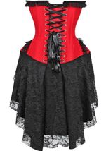Adult Plus Size Strapless Victorian Women Corset Dress