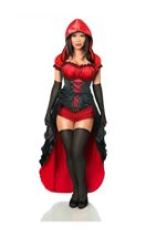Plus Size Red Hot Riding Hood Corset Women Costume 