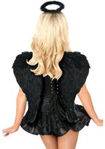 Adult Black Corset Angel of Darkness Women Costume