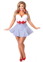 Adult Kansas Girl Corset Dress Women Costume