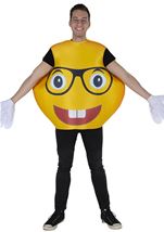 Adult Glasses Smiley Emoji Unisex Costume