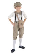 Kids Vintage Newsboy  Costume