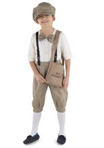 Kids Vintage Newsboy  Costume