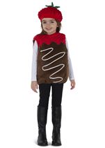 Girls Chocolate Dipped Strawberry Kids Costume