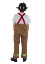 Kids Brown Fire Fighter Boys Costume 