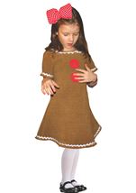 Girls Gingerbread Kids Costume
