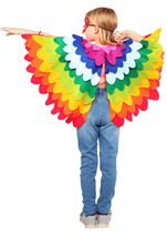 Kids Colorful Parrot Unisex Costume