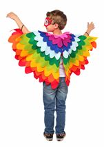 Kids Colorful Parrot Unisex Costume