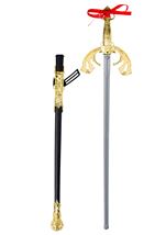 Kids Black And Gold Boys Sword