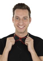Adult Light Up LED Party Red Bowtie
