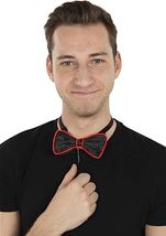 Adult Light Up LED Party Red Bowtie