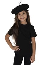 Kids French Black Beret Unisex Hat