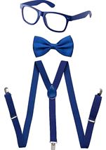 Adult Neon Blue Party Costume Accessory Set