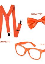 Neon Orange Party Costume Accessory Set