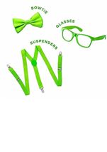 Kids Neon Green Party Costume Accessory Set