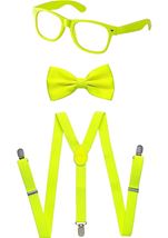 Neon Yellow Party Costume Accessory Set 