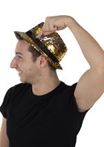 All ages Sequin Party Fedora Gold Hat