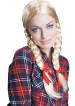 Blonde Pigtails Women Wig