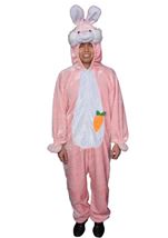 Easter Pink Bunny Plush Mascot Unisex Costume