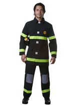 Black Fire Fighter Men Costume