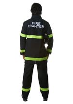 Adult Black Fire Fighter Men Costume