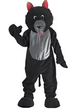 Black Wolf Mascot Unisex Adults Costume