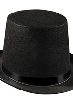 Black Trim Tuxedo Unisex Top Hat