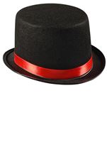 Kids Red Trim Tuxedo Unisex Top Hat