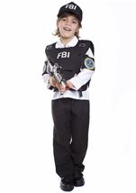 Kids FBI Agent Boys Costume