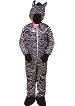 Kids Striped Zebra Mascot  Unisex Costume