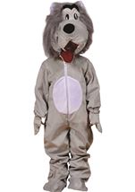 Grey Wolf Mascot Unisex Child Costume 