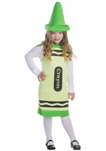 Green Crayon Unisex Kids Costume