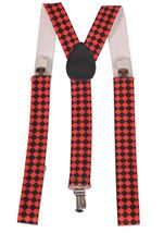 Red Diamond Checkerboard Suspenders